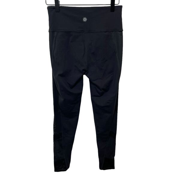 Athleta Women’s Black Estra Leggings Yoga Athletic Mesh Leg Workout Size Small - Picture 10 of 14